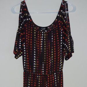 Woman's Black Polka Dot Dress Multicolor